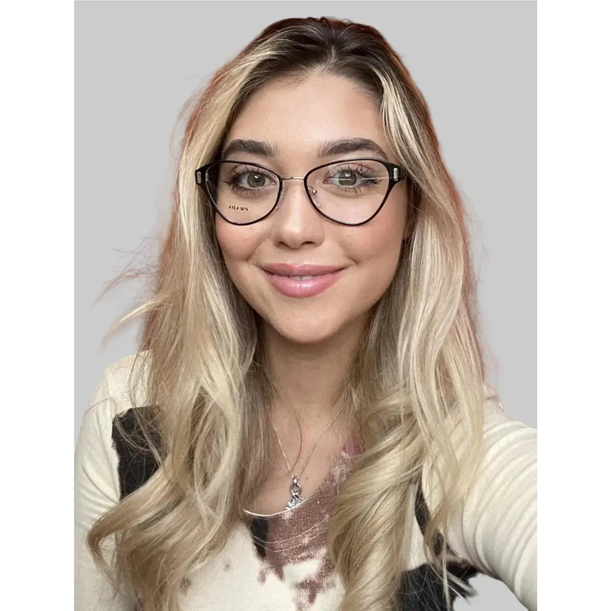 Prada Vpr 5U8 1AB-1O1 53mm Black Women`s Eyeglasses Frame Italy Iii