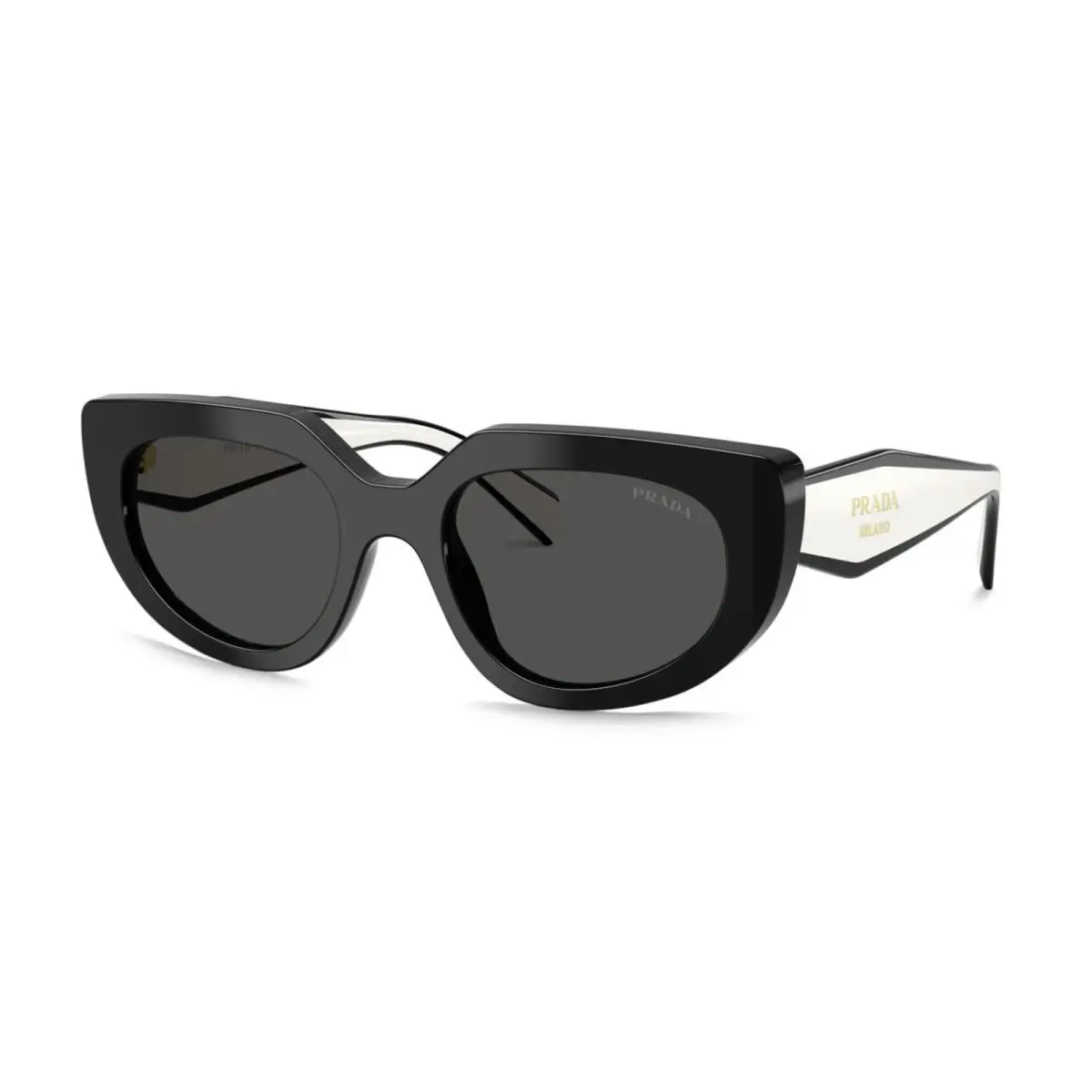 Prada Black White Women`s Sunglasses PR D02SF 20G08Z