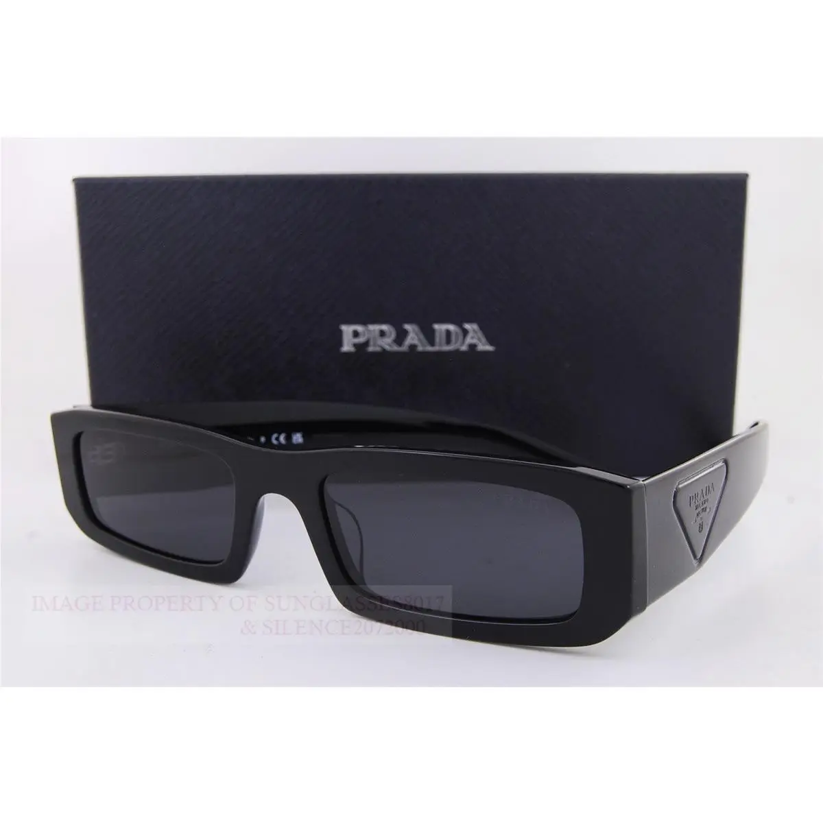 Prada Sunglasses PR D09SD 16K 08Z Black/grey For Men Women