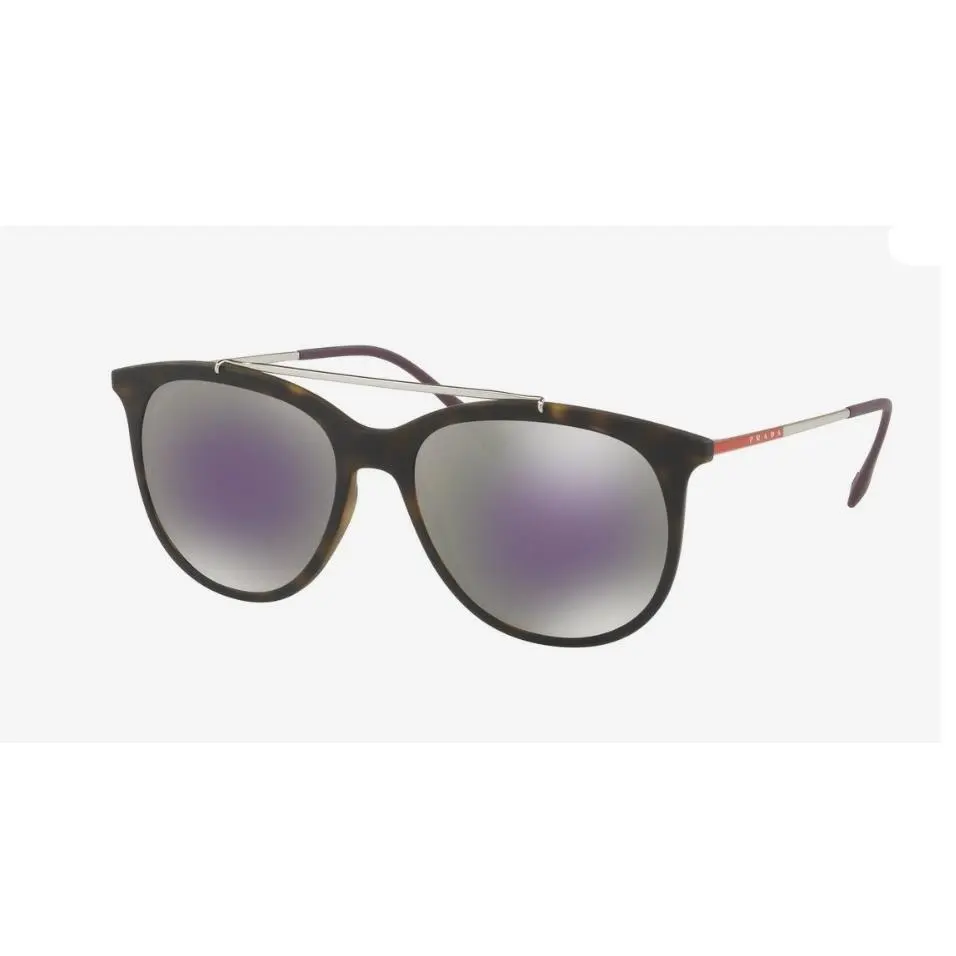 Prada Unisex Sunglasses SPS02T U61-129 Milky Mirror Blue Gray