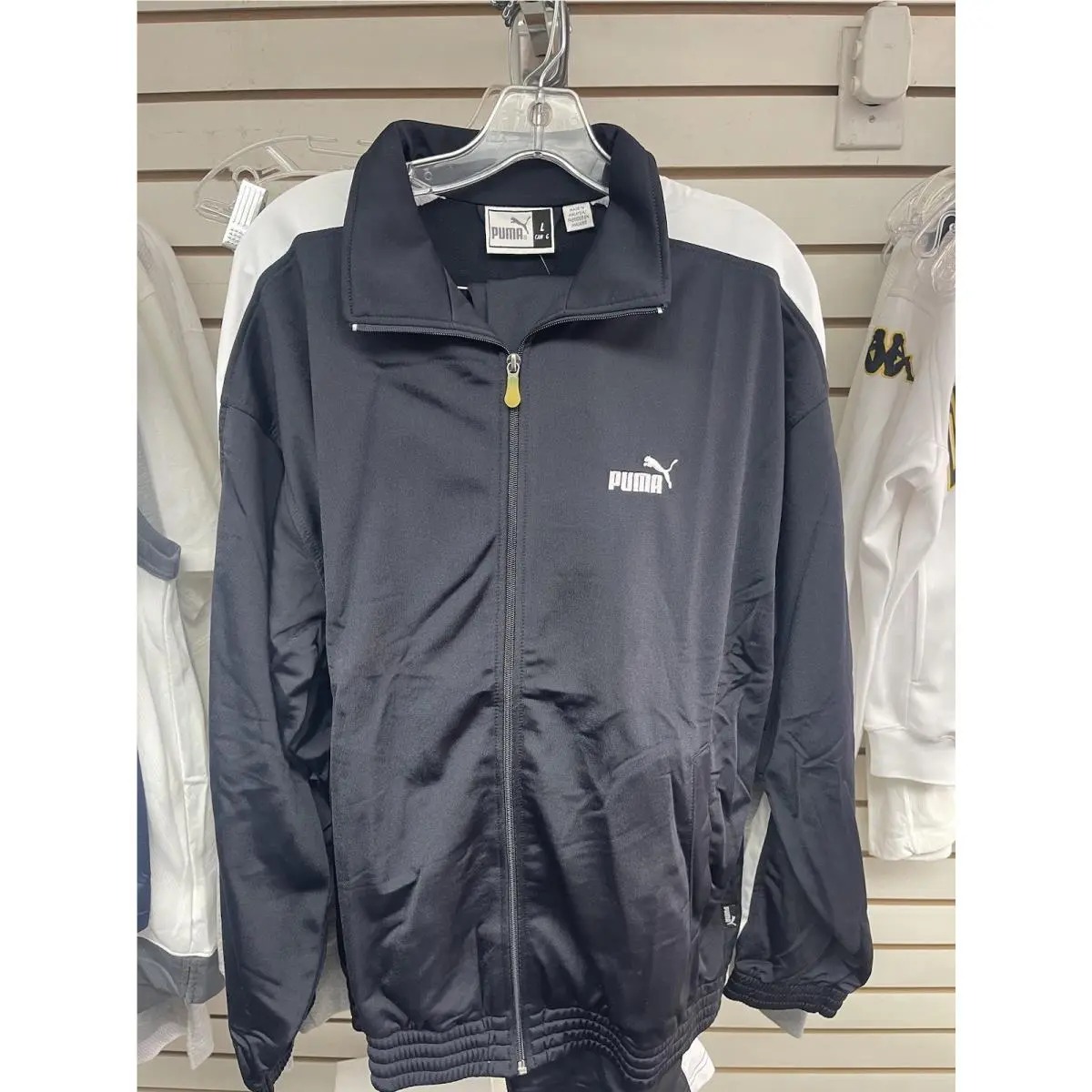Puma Vintage Track Suit 09 Black Zip Y2k Jacket Pant Set Size L