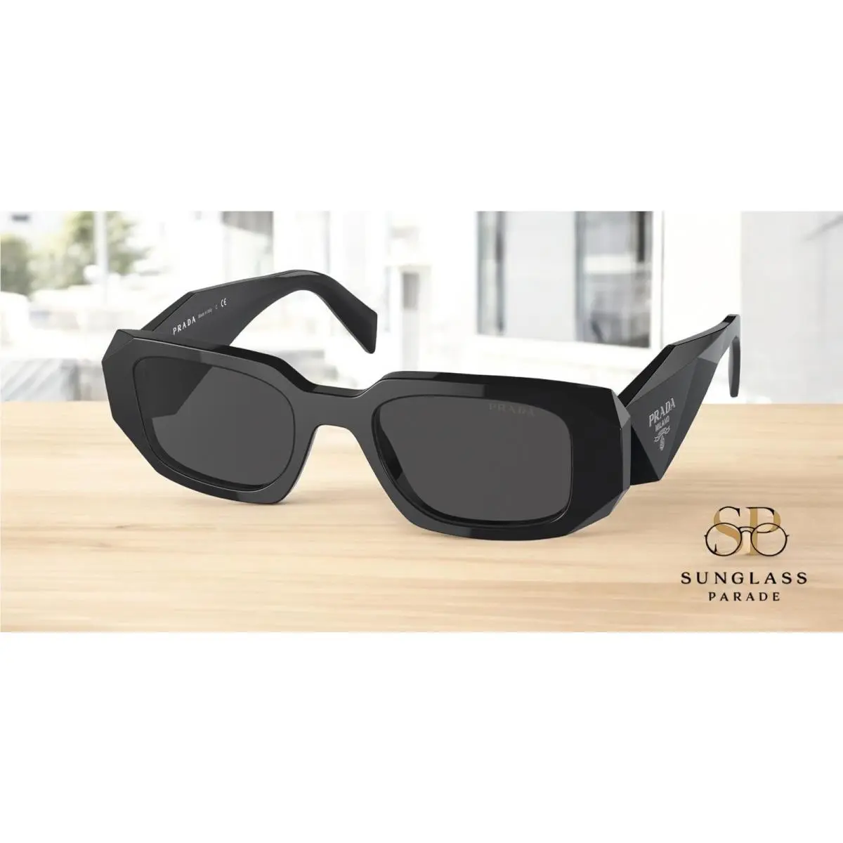 Prada PR 17WSF 1AB5S0 Black Dark Grey 51 mm Women`s Sunglasses