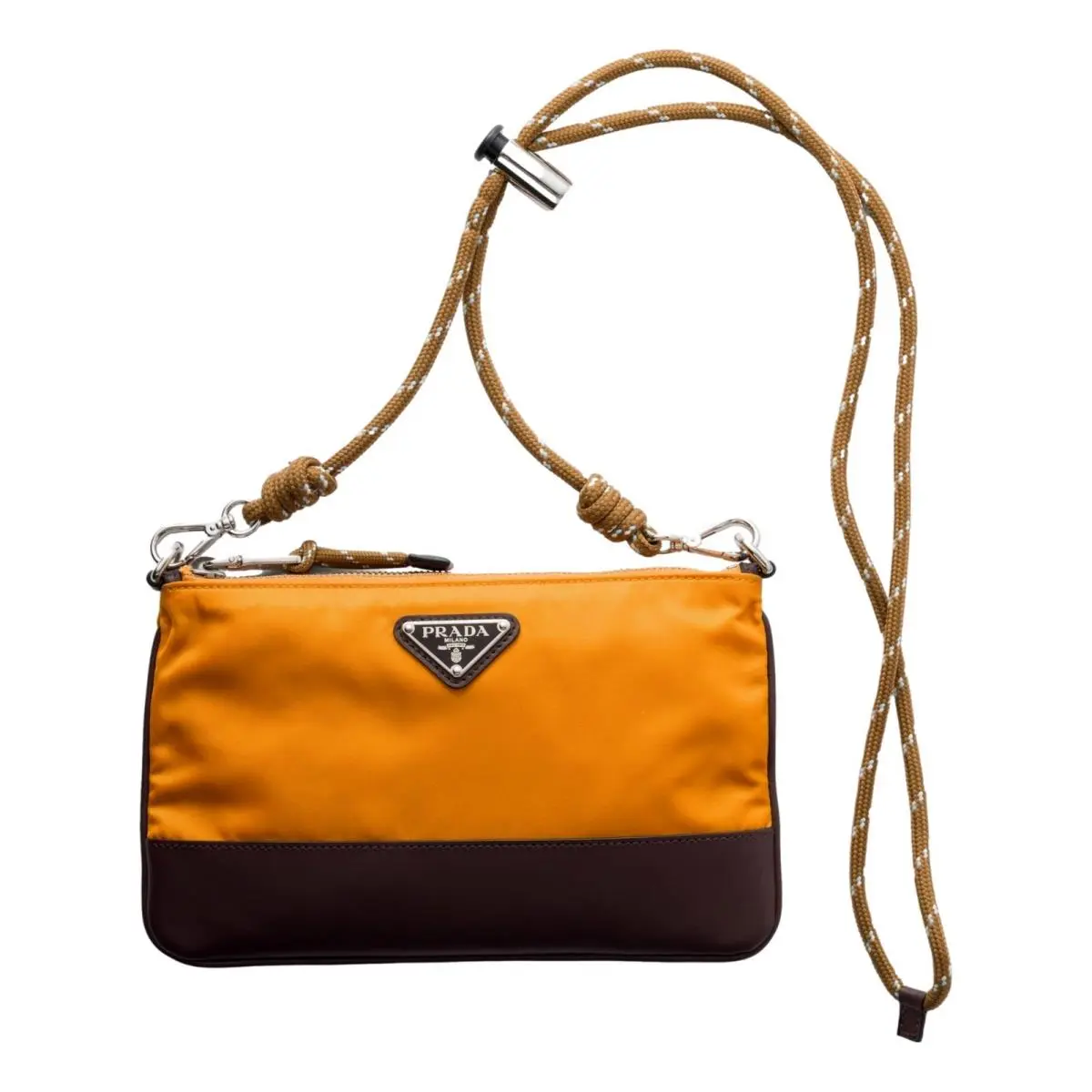 Prada Speedrock Ambra Orange Re-nylon Smartphone Pouch Bag