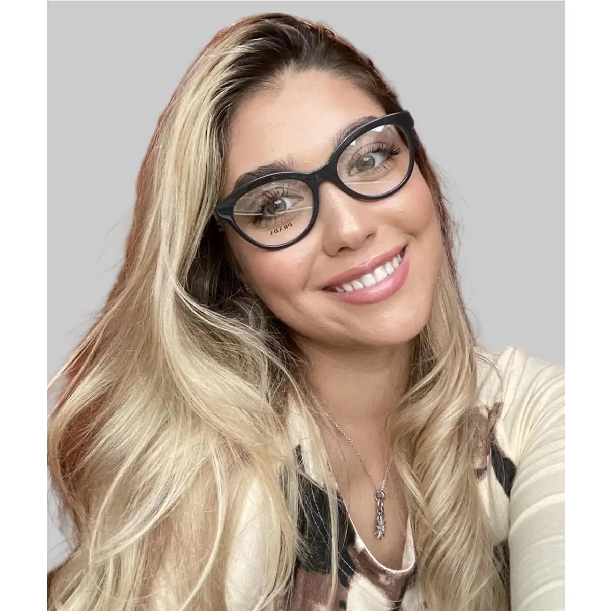 Prada Vpr 11R NFT-1O1 50mm Blue Cat Eye Women`s Eyeglasses Frame