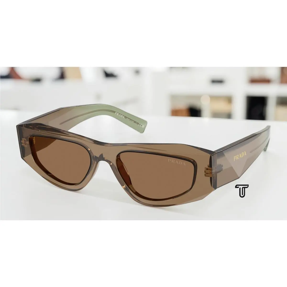 Prada PR B19SF 29E90F Terra Light Brown 53 mm Men`s Sunglasses
