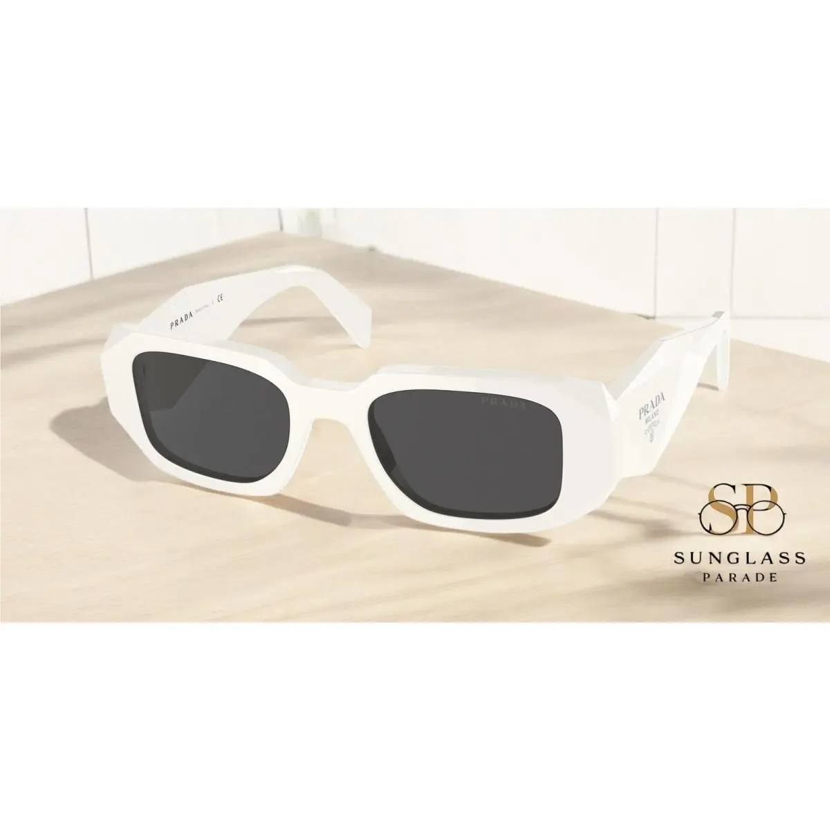 Prada PR 17WSF 1425S0 Talc Dark Grey 51 mm Women`s Sunglasses