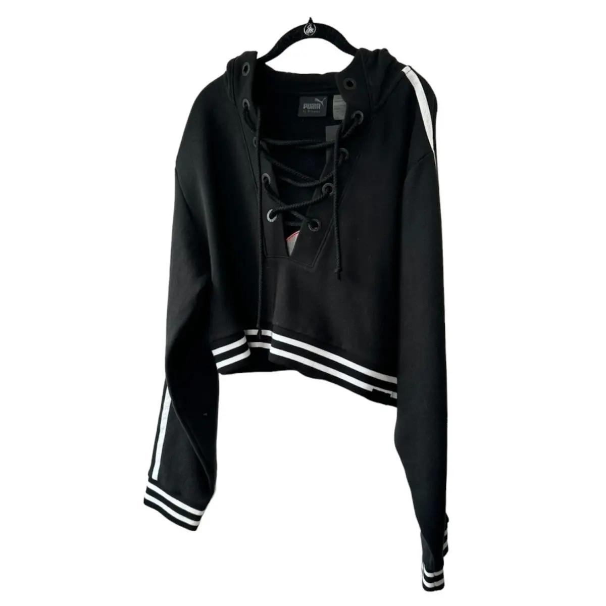 Fenty by Rihanna Rising Sun Lacing Sweatshirt Black White Sz Small by Puma