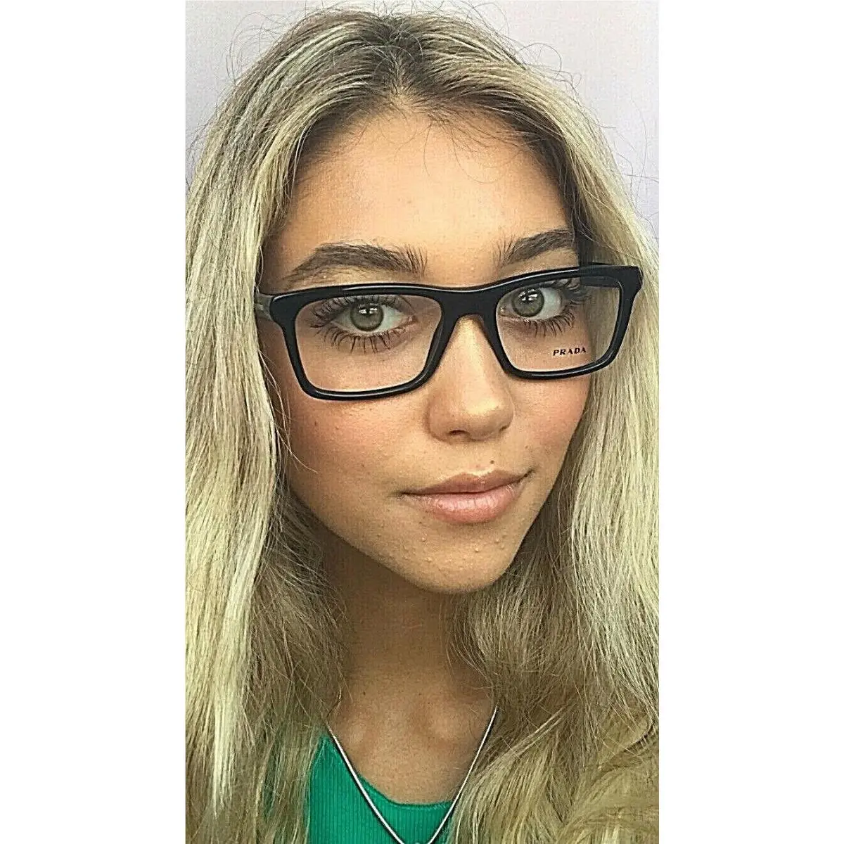 Prada Vpr 0R6 Black 55mm Men`s Women`s Eyeglasses Frame Italy