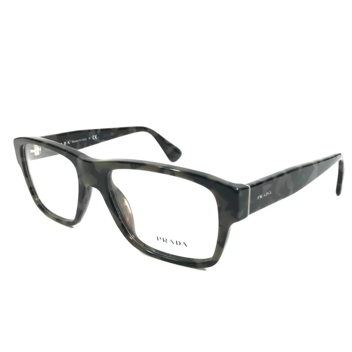 Prada Eyeglasses Frames VPR17S UEL-1O1 Spotted Brown Grey Full Rim 53-17-140