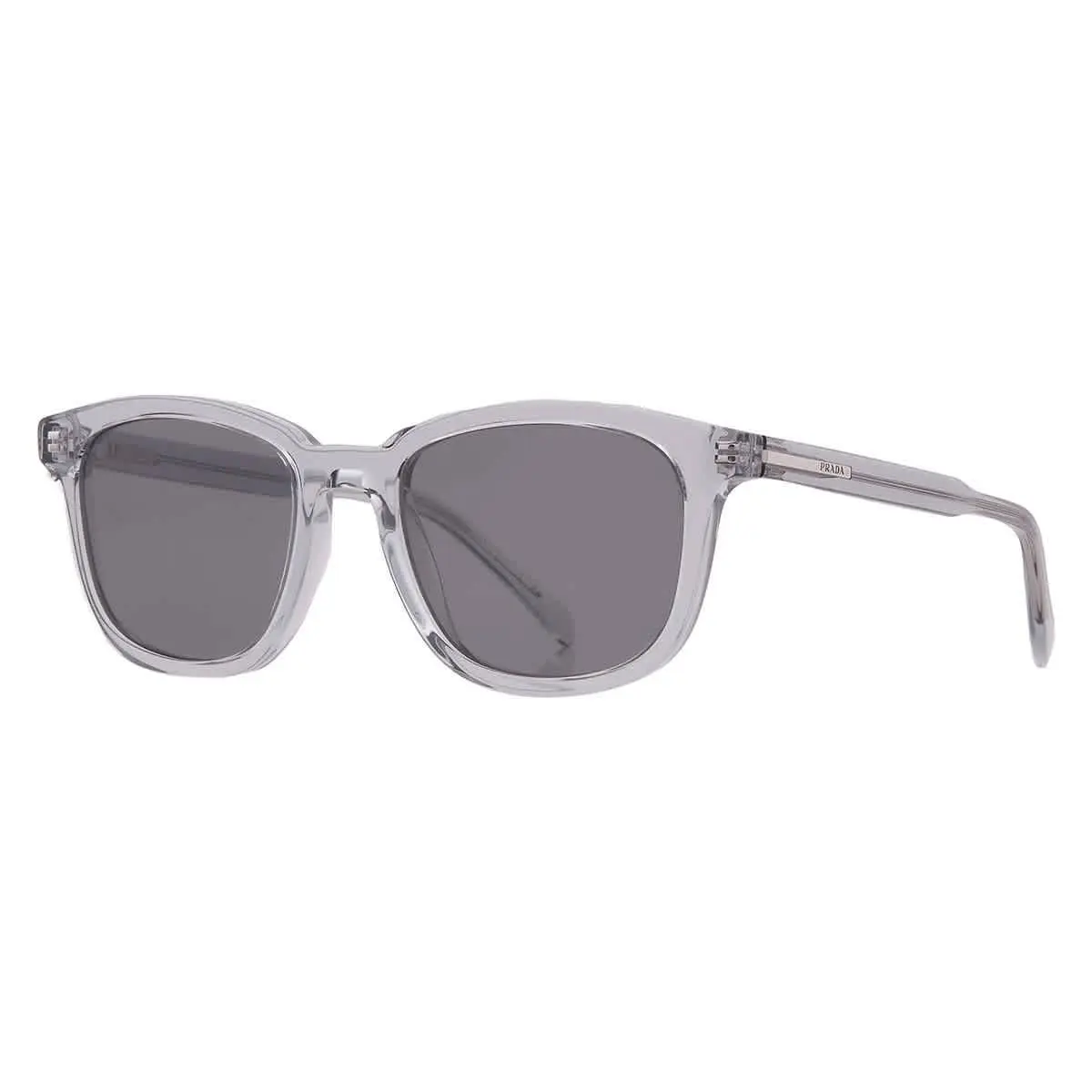 Dark Grey Flash Silver Square Men`s Sunglasses PR A21S 19T175 53 by Prada