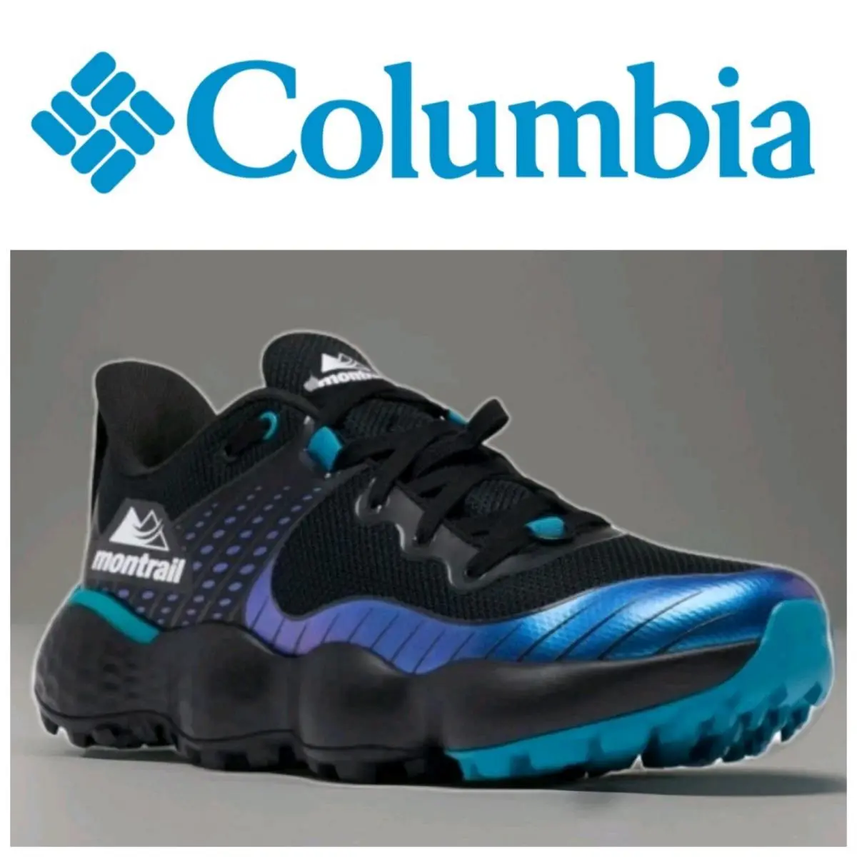 Men`s SZ 8 Columbia Montrail Trinity MX Trail Running Shoes Blue BM6243-010