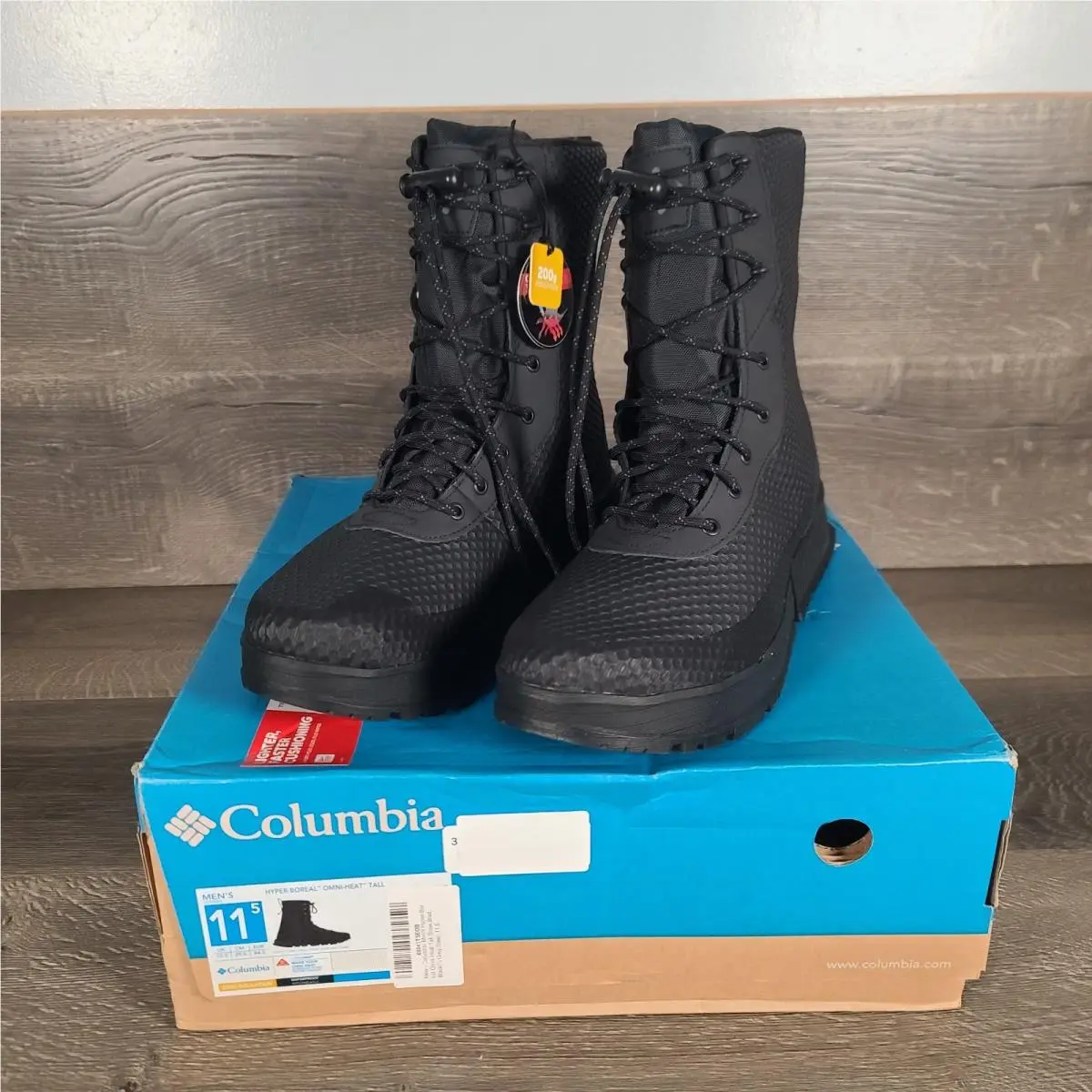 Columbia Men`s Hyper Boreal Omni Heat Waterproof Tall Insulated Boots Size 11.5
