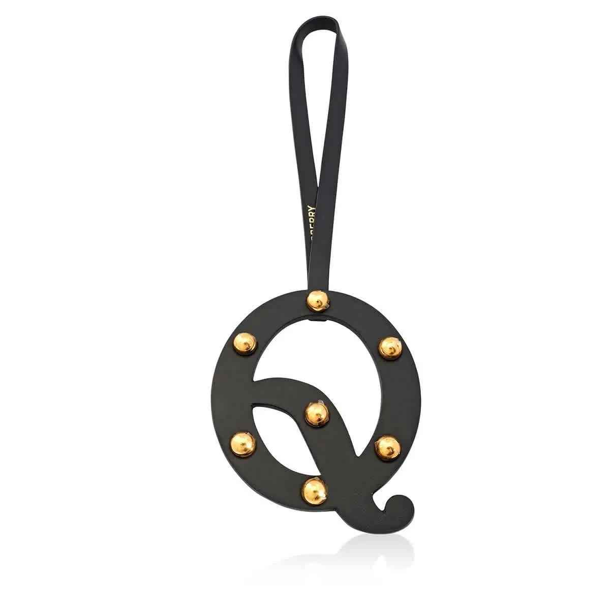 Burberry Studded Leather Alphabet Q Charm 8023534