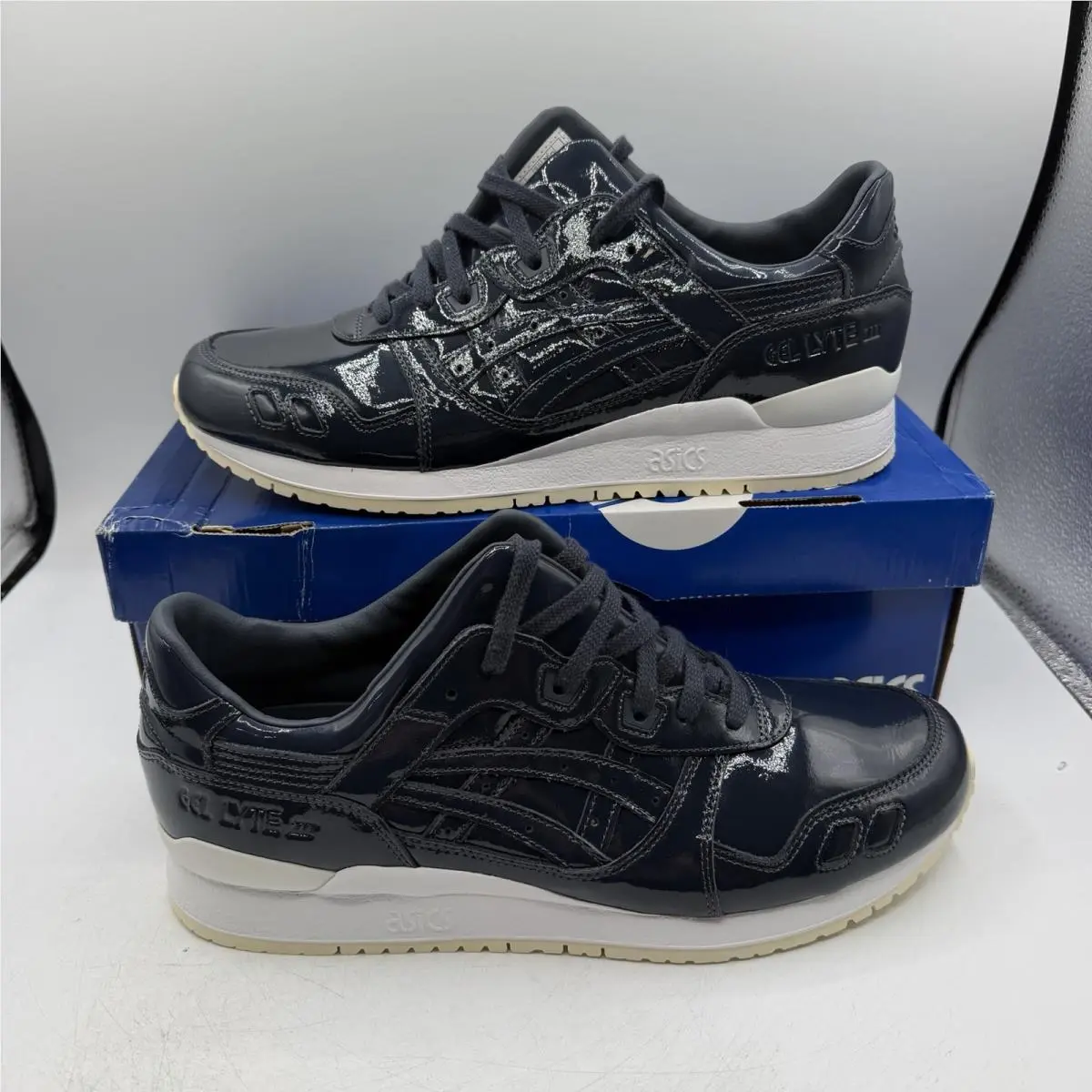 Asics Gel Lyte Iii Shoes Mens Sz 8 India Ink Navy Blue Sneakers H7H1L 5858