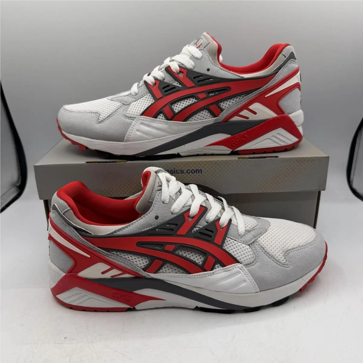 Asics Gel Kayano Trainer Shoes Mens Sz 8.5 White/fairy Red Sneakers H403N 0123
