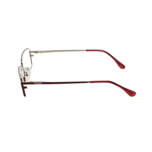 Fendi Women`s Rectangular Eyeglasses Matte Metallic Cherry Red F960 770
