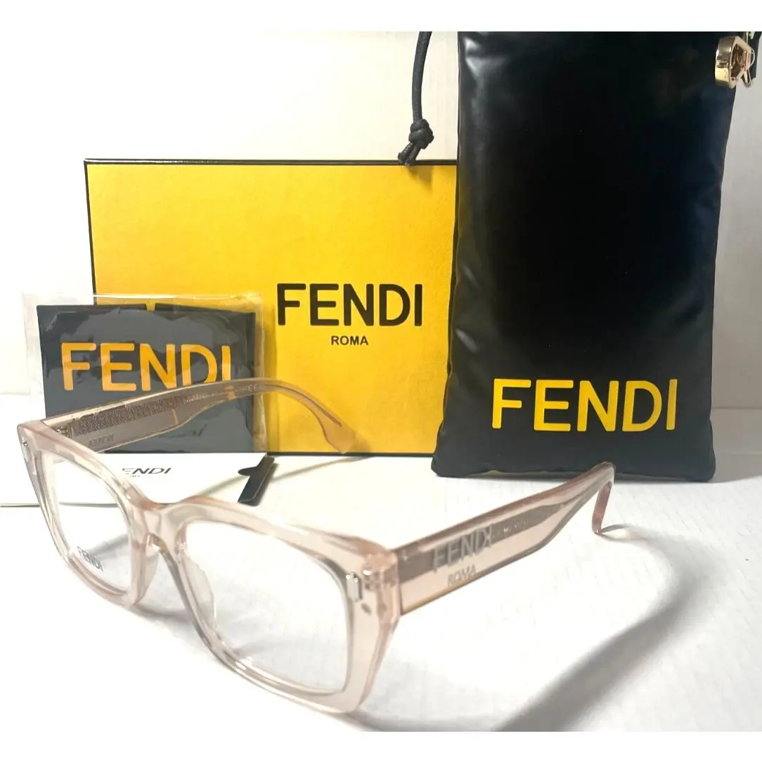Fendi Roma FE50094I 072 Crystal Pink W/silver Accents Eyeglasses 52-19 - Frame: CRYSTAL PINK WITH SILVER ACCENTS