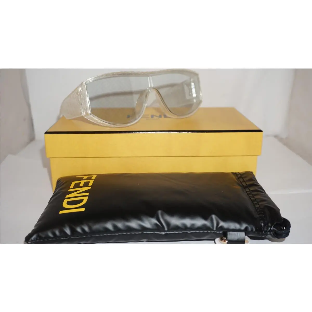 Fendi Sunglasses Lab FE40128I 26C Transparent Shield Clear 138 0 140
