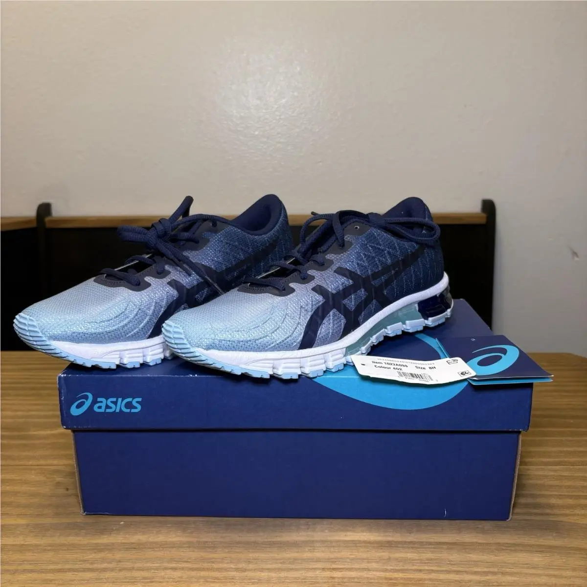 Asics Gel Quantum 180 4 Women 8.5 Heritage Blue Peacoat Running Shoes W/ Box