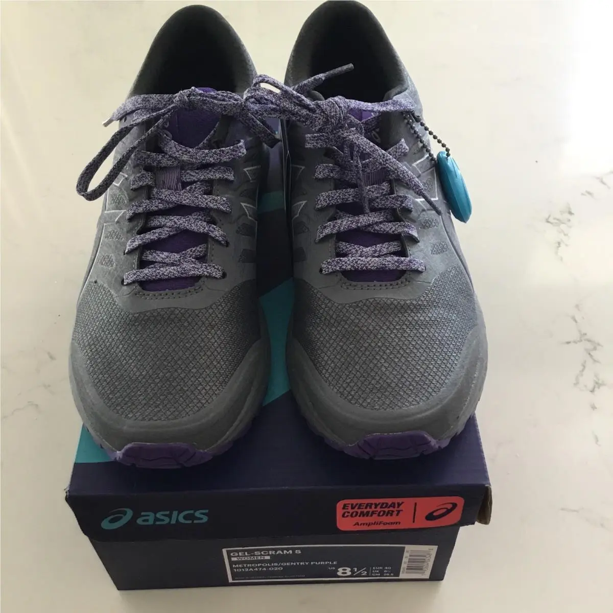 Asics Gel-scram 5 Trail Running Shoe Walking Hiking 8.5 Metropolis Gentry Purple