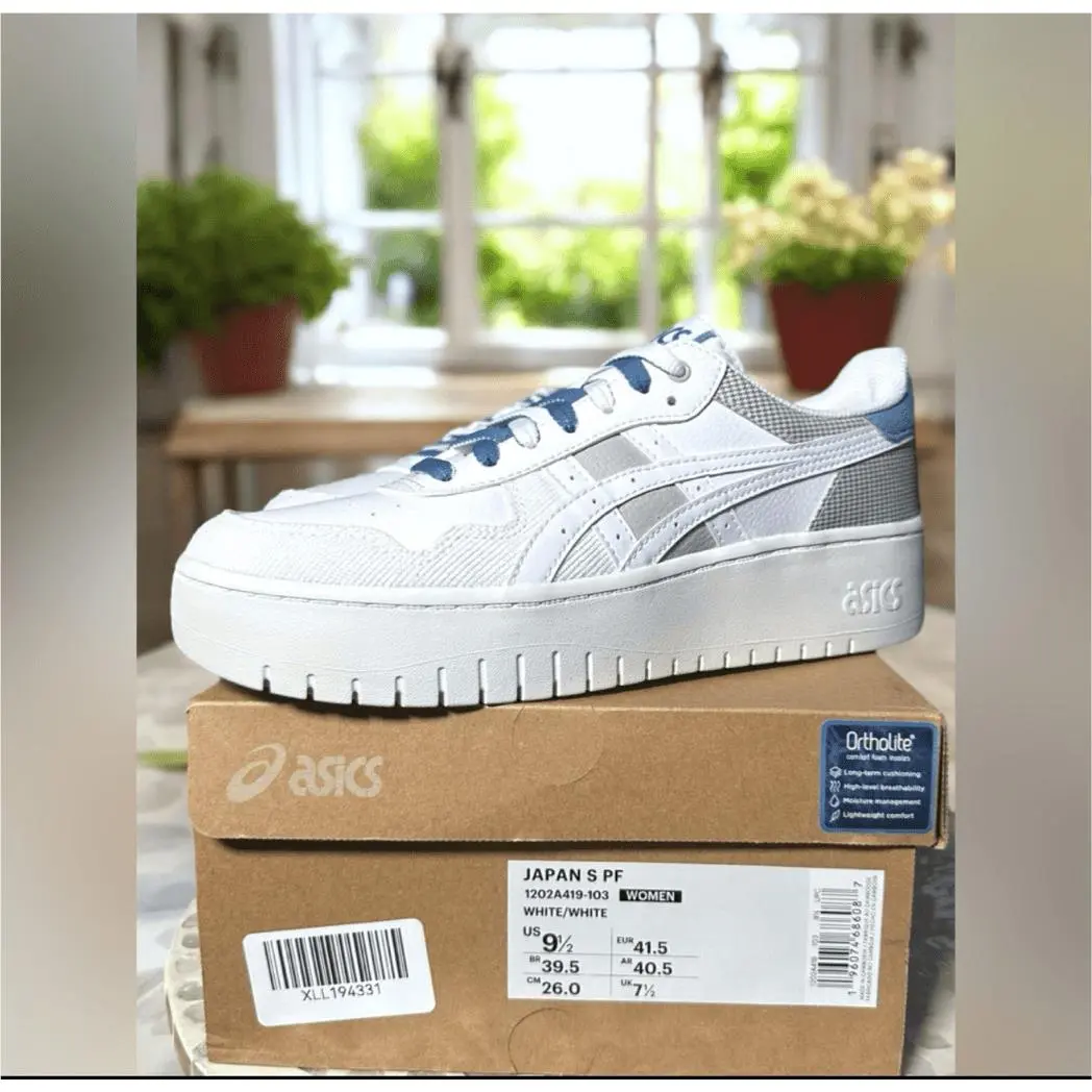 Asics shoes - ASICS Japan S PF Platform Sneakers - White, Exterior: White 5