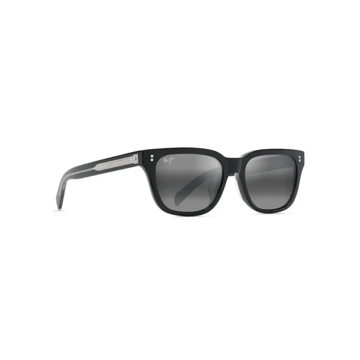 Maui Jim Likeke Black Crystal W/silver Arrow Glass Sunglasses 894-02