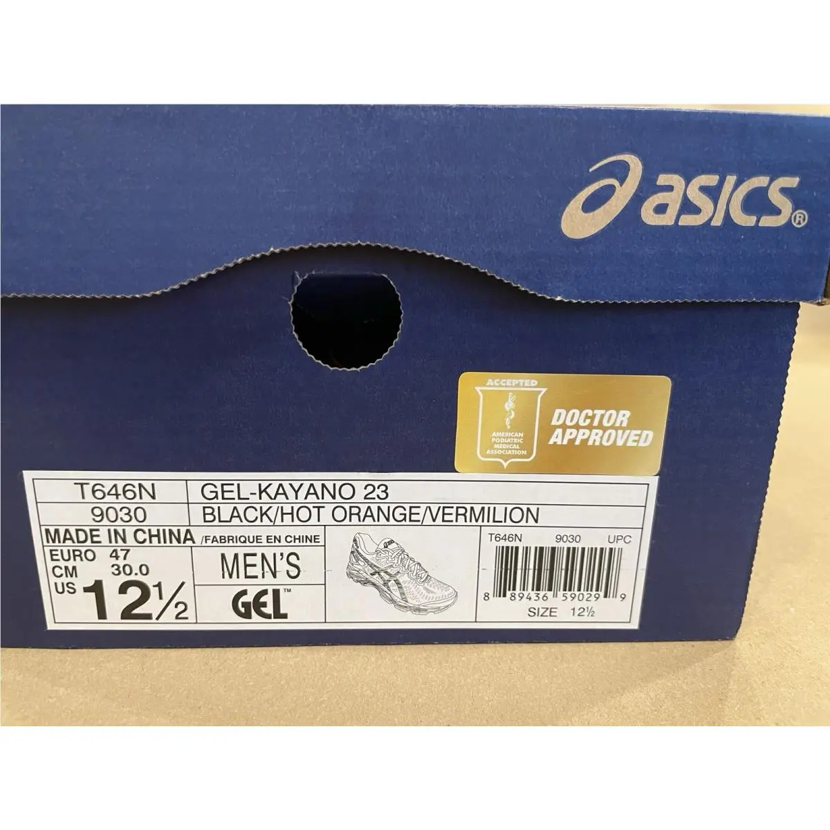 Asics shoes - ASICS GEL-Kayano 23 - T646N9030 - Black, Manufacturer: Hot Orange, Black, Vermilion 4