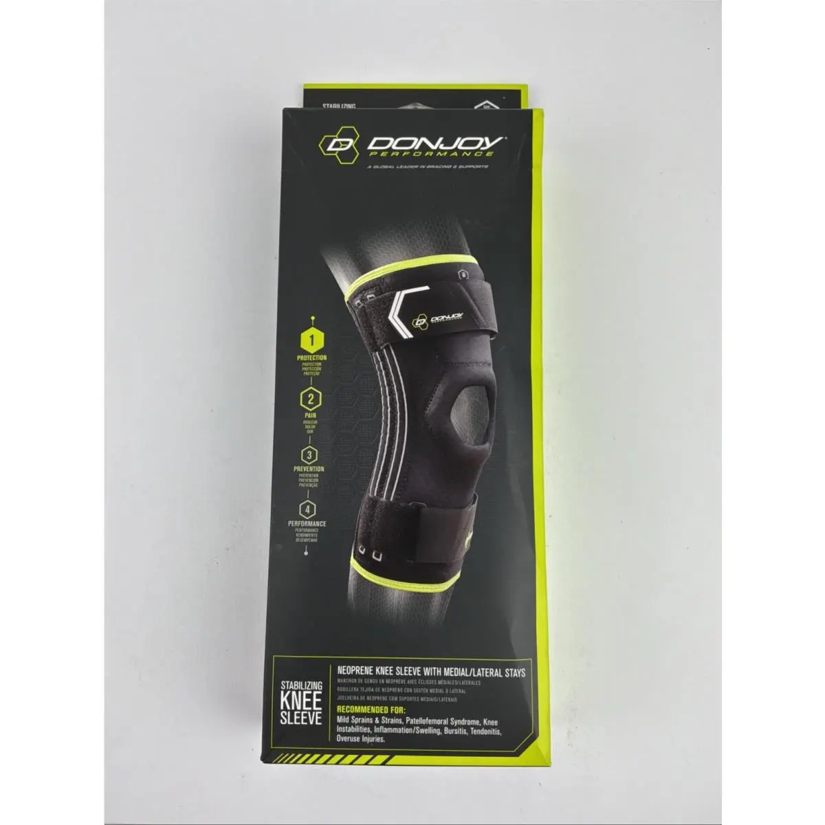 Donjoy Stabilizing Knee Sleeve Black Size Small