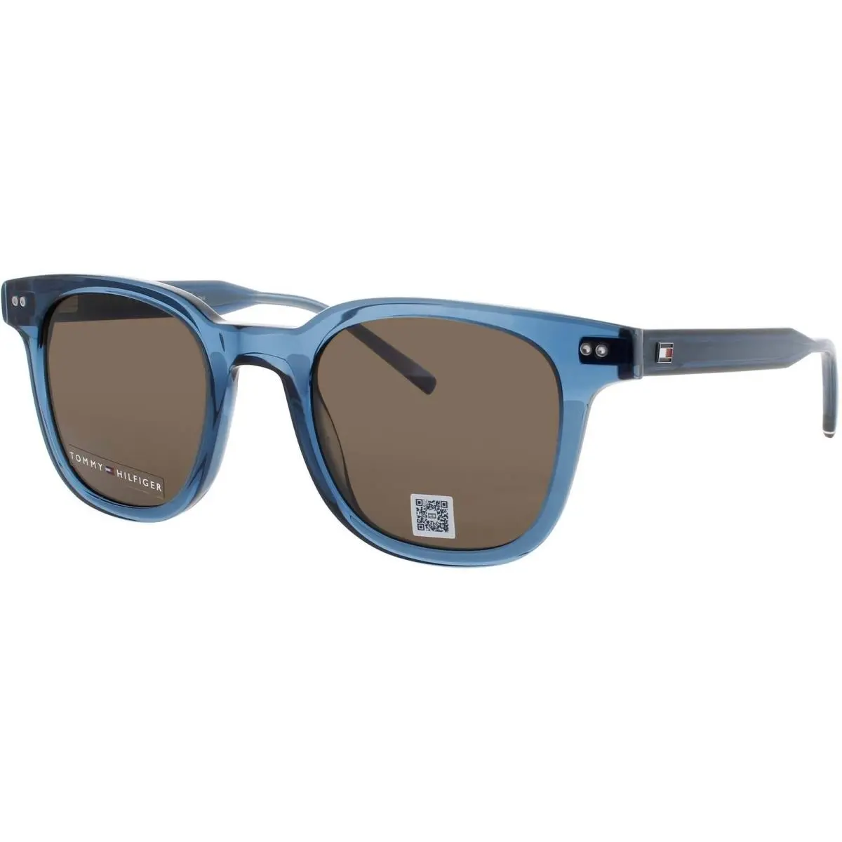 Men`s Sunglasses Square Shape Blue Acetate Frame TH 2126/S-PJP/70 by Tommy Hilfiger