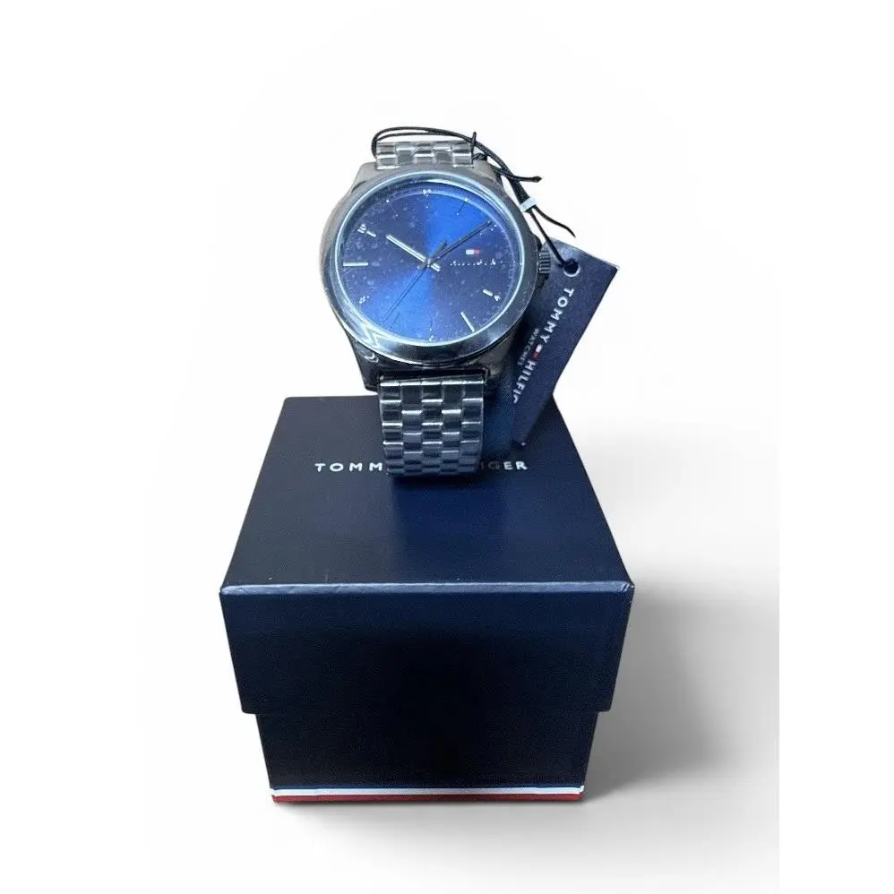 Stainless Steel Silver Men`s 3H Water Resistant Quartz Watch by Tommy Hilfiger