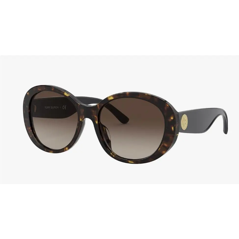 Tory Burch Women`s Sunglasses TY7148U 180513 Havana Brown Gold Medallion