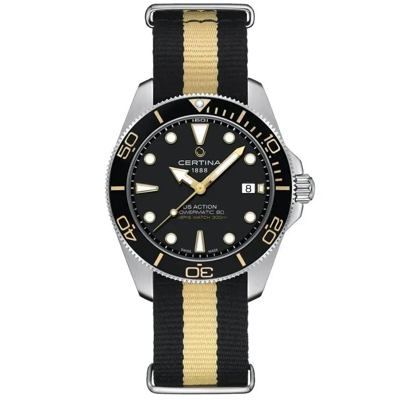 Certina DS Action Diver 40.5mm Black Dial Men`s Watch C0484071805101