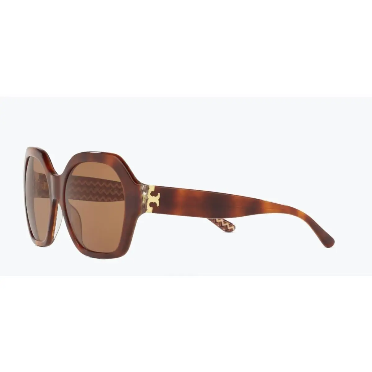 Tory Burch Women Sunglasses TY7120 165873 `brown Orange Zig-zag