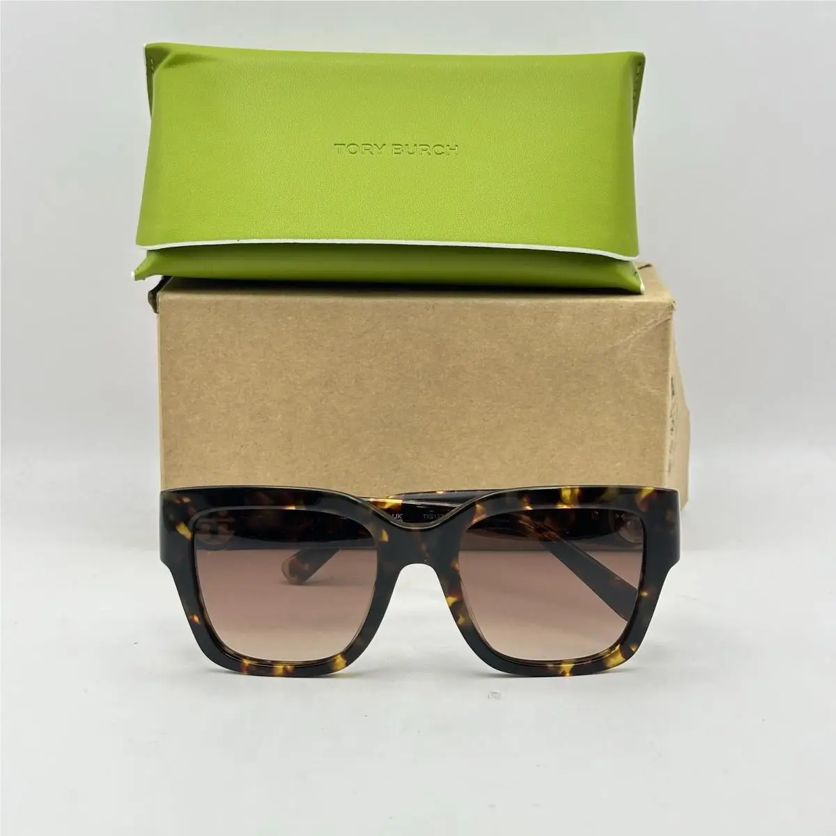 Tory Burch Womens Square Thick Gradient Sunglasses TY7228U Tortoise