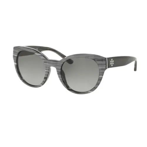 Stunning Metallic Silver Marble Tory Burch Unisex Sunglasses TY7080A 1407/11