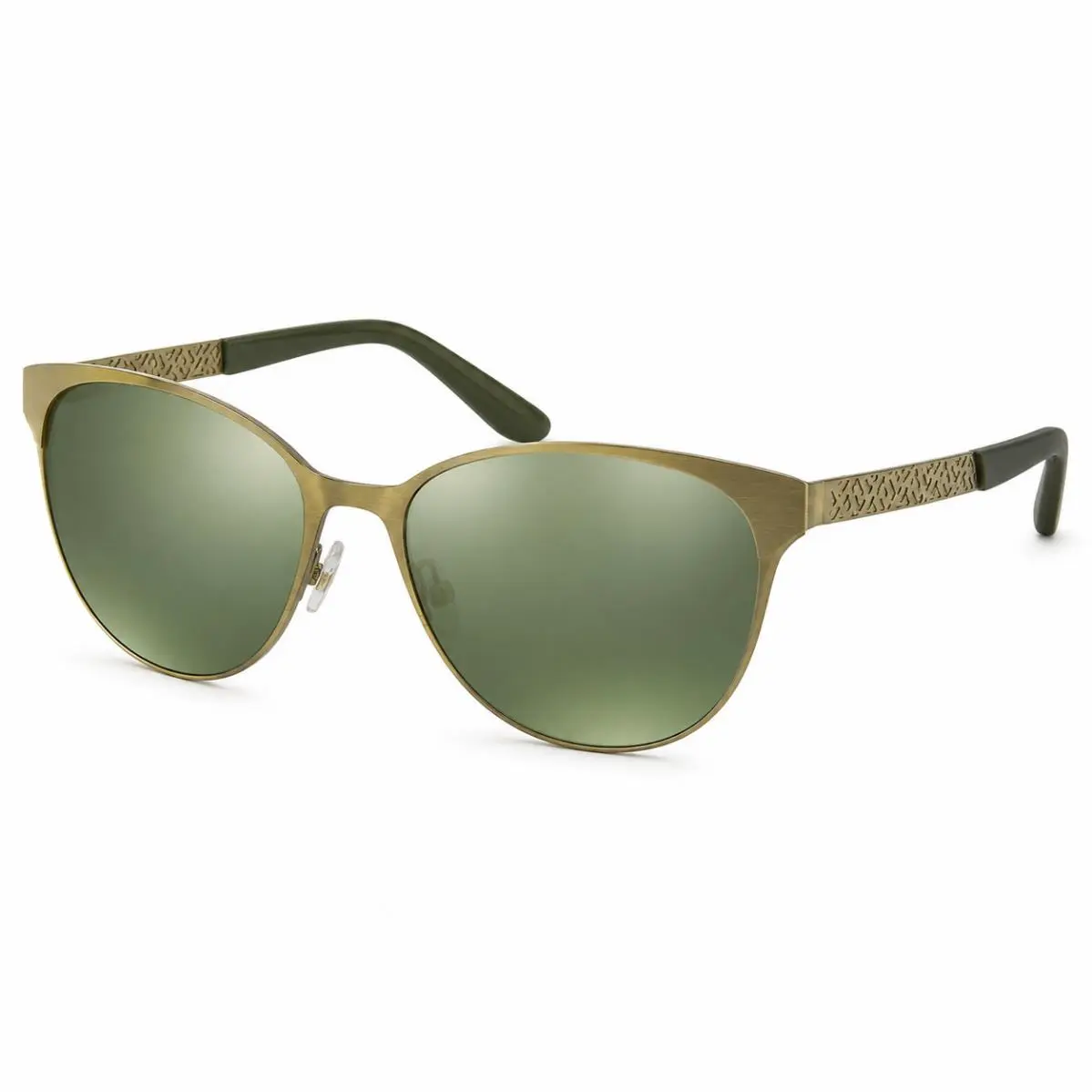 Tory Burch Women`s Emerald Green Gold Cat Eye Sunglasses TY6046 31586R