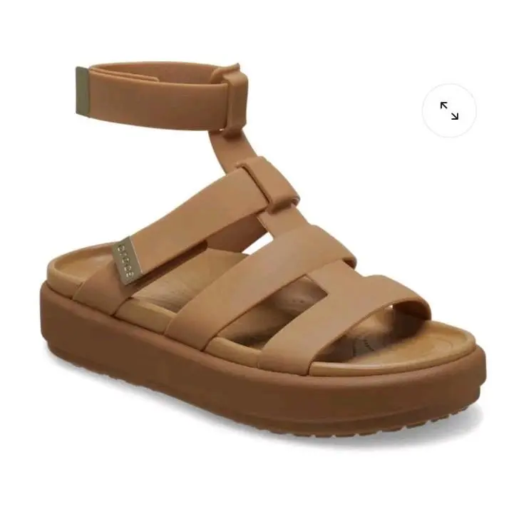 Crocs Brooklyn Luxe Gladiator Platform Sandal Women 10 Brown Literide
