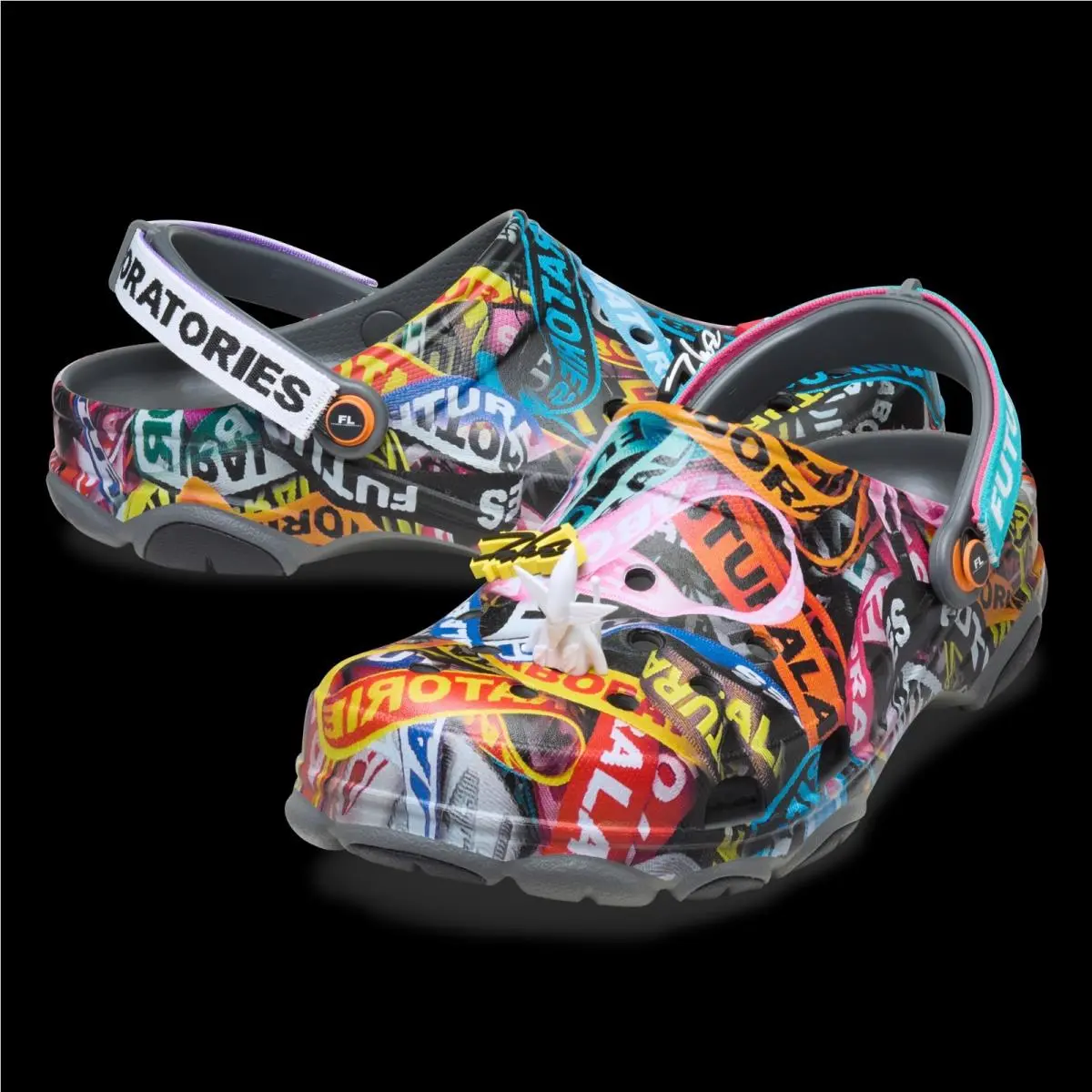 Futura Laboratories X Crocs All Terrain Clog Multi Color Size 12 Complete