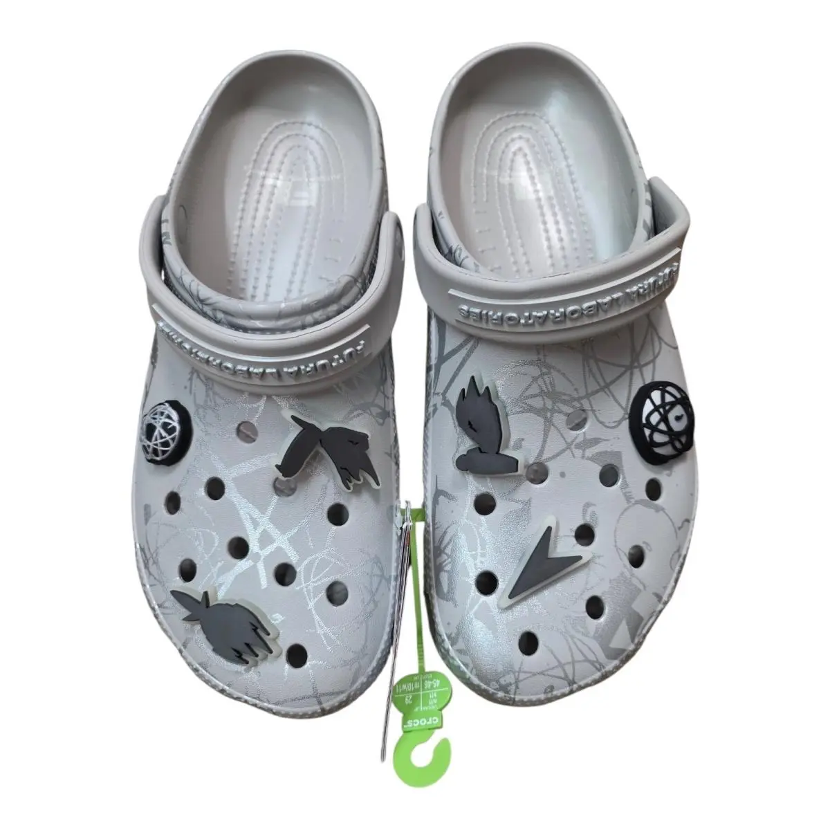 Futura Laboratories x Crocs Classic Clog Pearl White Size Men 11 Women 12.5