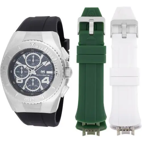 Technomarine Men`s TM-124029 Cruise Quartz Chronograph Black Dial Watch by TechnoMarine