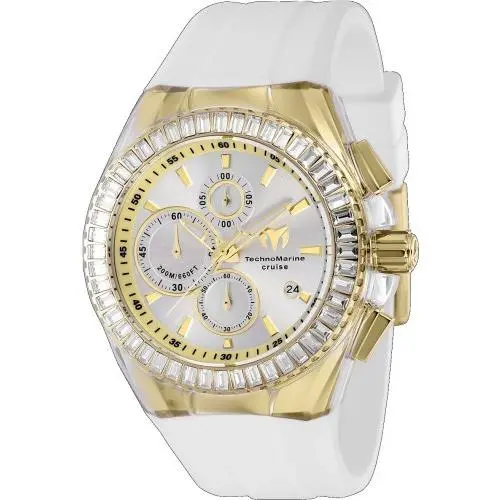 Technomarine Men`s TM-121154 Cruise Quartz Chronograph Silver Dial Watch by TechnoMarine