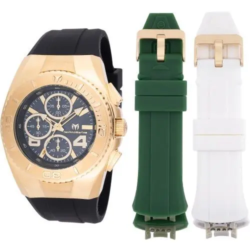 Technomarine Men`s TM-124030 Cruise Quartz Chronograph Black Dial Watch by TechnoMarine