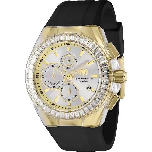 Technomarine Men`s TM-121156 Cruise Quartz Chronograph Silver Dial Watch by TechnoMarine