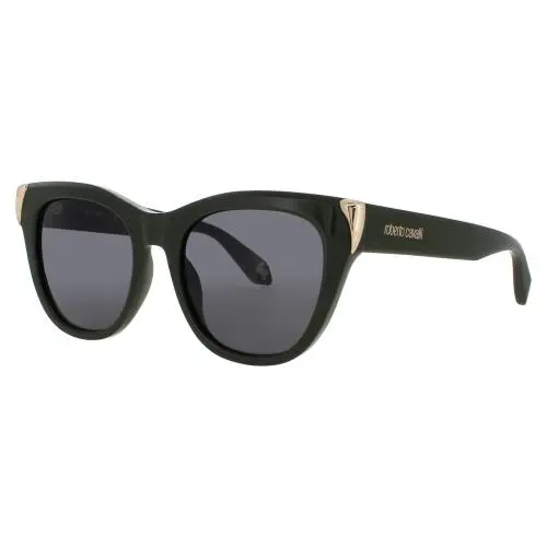 RC SRC095M 0C36 Sunglasses Shiny Green Frame Dark Grey Lens 54mm by Roberto Cavalli