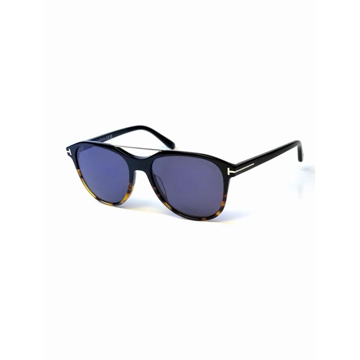 TF 1098 05A Sunglasses Black Havana Smoke Aviator Men 54mm by Tom Ford