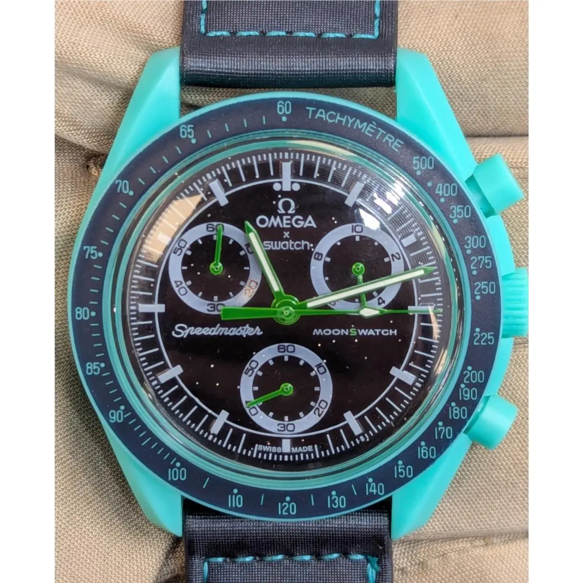 Swatch x Omega Polar Lights Mission On Earth Moon Watch SO33L103