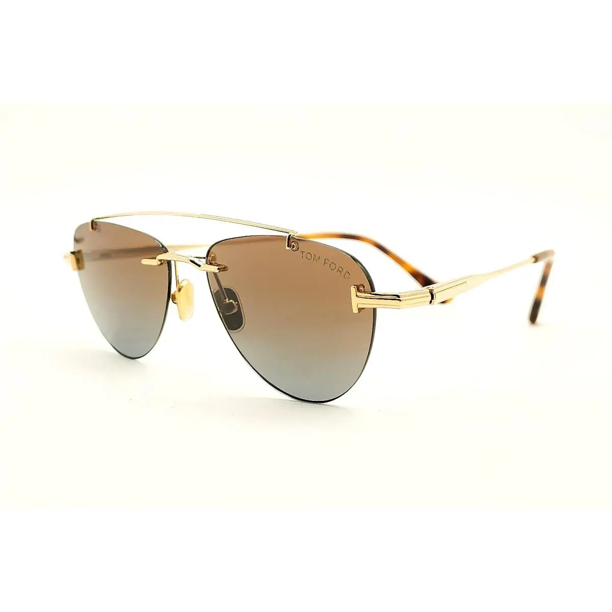 Tom Ford TF 1356 Astor -02 Sunglasses 30F Gold / Brown Gradient 55
