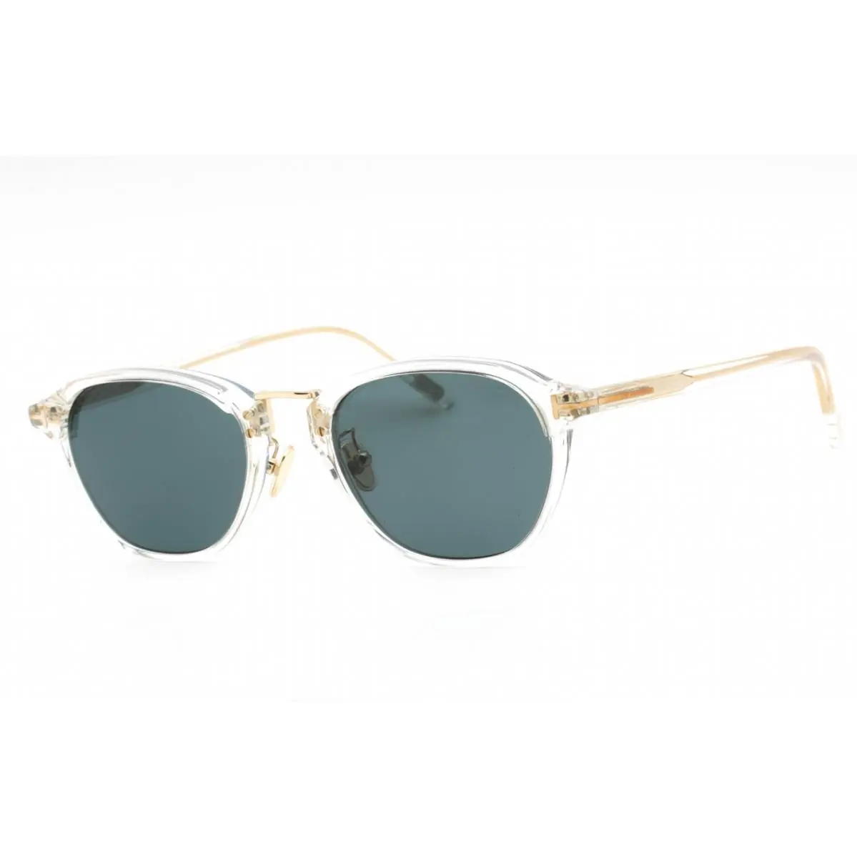 Tom Ford FT0878-D 26V Sunglasses Crystal Frame Blue Lenses 53 Mm