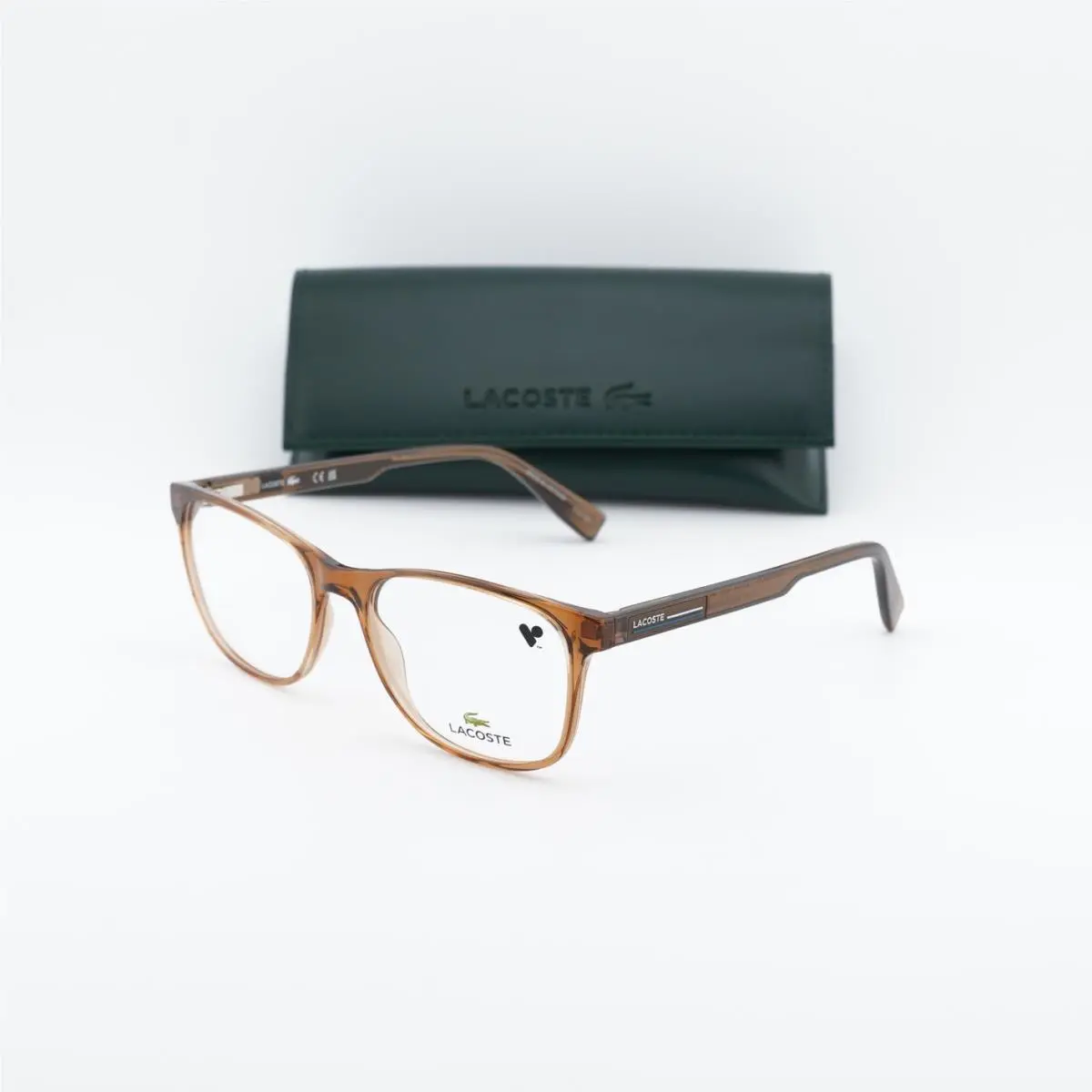 L2979 N 210 Transparent Brown 54mm Eyeglasses by Lacoste