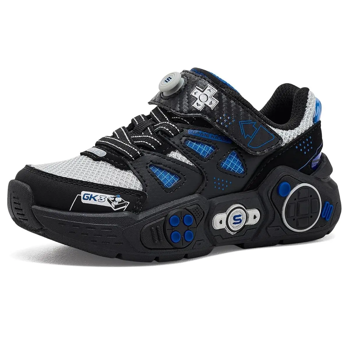 Boy`s Shoes  Kids Gametronix 3.0 402277L Little Kid/big Kid Black/Blue by Skechers